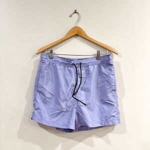 Solid & Striped Men’s Swim Trunks Shorts Medium Purple Polyester Drawstring